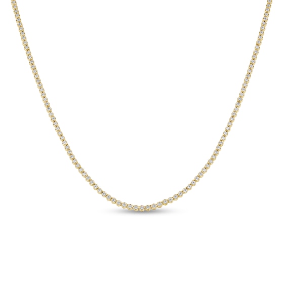 10K Gold 3 CT. T.W. Lab-Grown Diamond Tennis Necklace