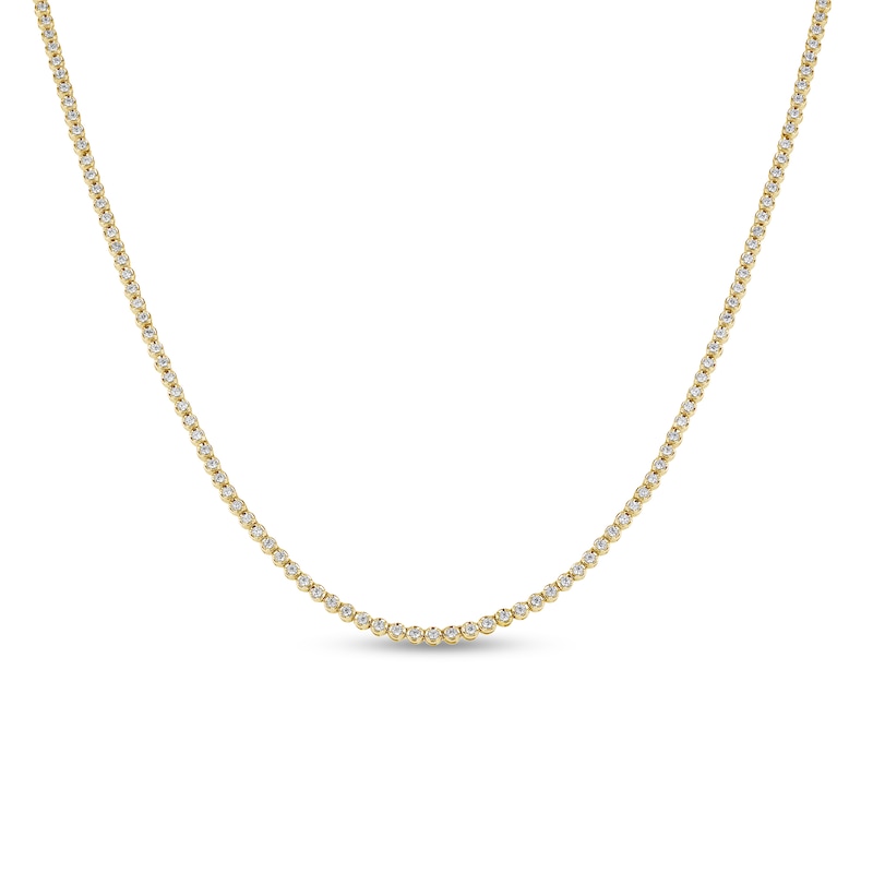 10K Gold 3 CT. T.W. Lab-Grown Diamond Tennis Necklace