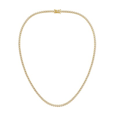 10K Gold 3 CT. T.W. Lab-Grown Diamond Tennis Necklace