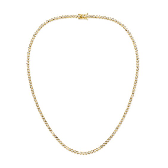 10K Gold 3 CT. T.W. Lab-Grown Diamond Tennis Necklace