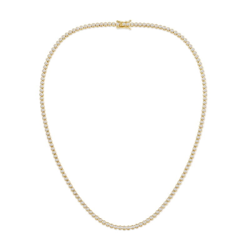 Main Image 2 of 10K Gold 3 CT. T.W. Lab-Grown Diamond Tennis Necklace