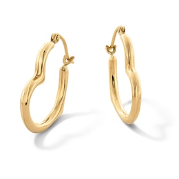 10K Gold Open Heart Hoops