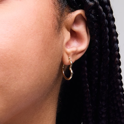10K Gold Open Heart Hoops