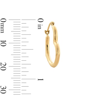 10K Gold Open Heart Hoops
