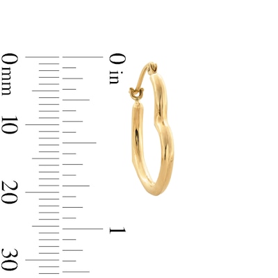 10K Gold Open Heart Hoops