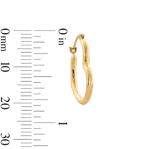 10K Gold Open Heart Hoops
