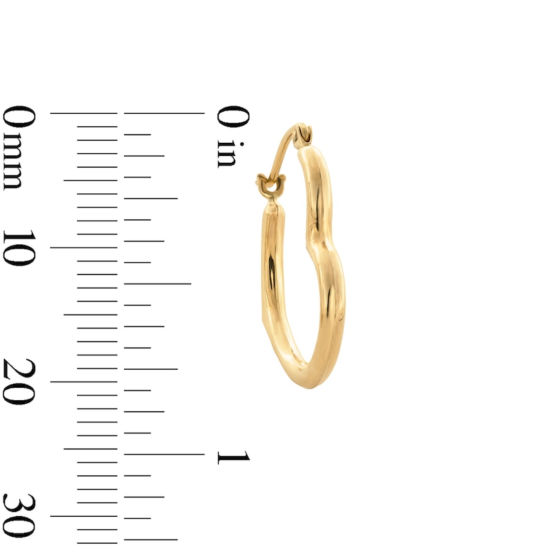 10K Gold Open Heart Hoops
