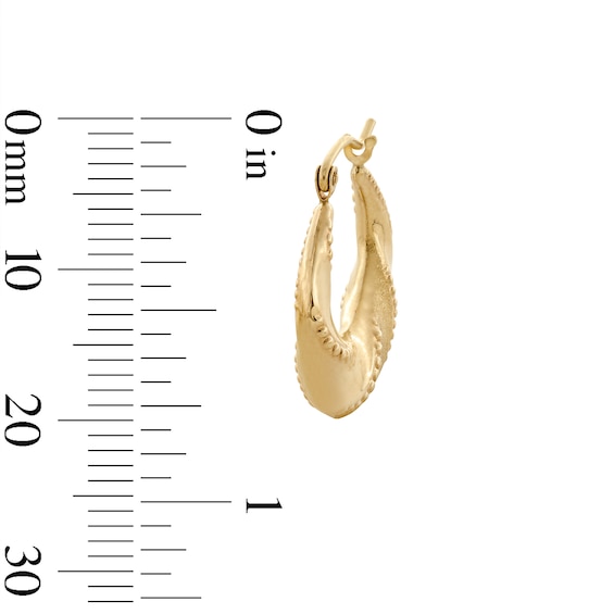 10K Hollow Gold Thick Swirl Hoops