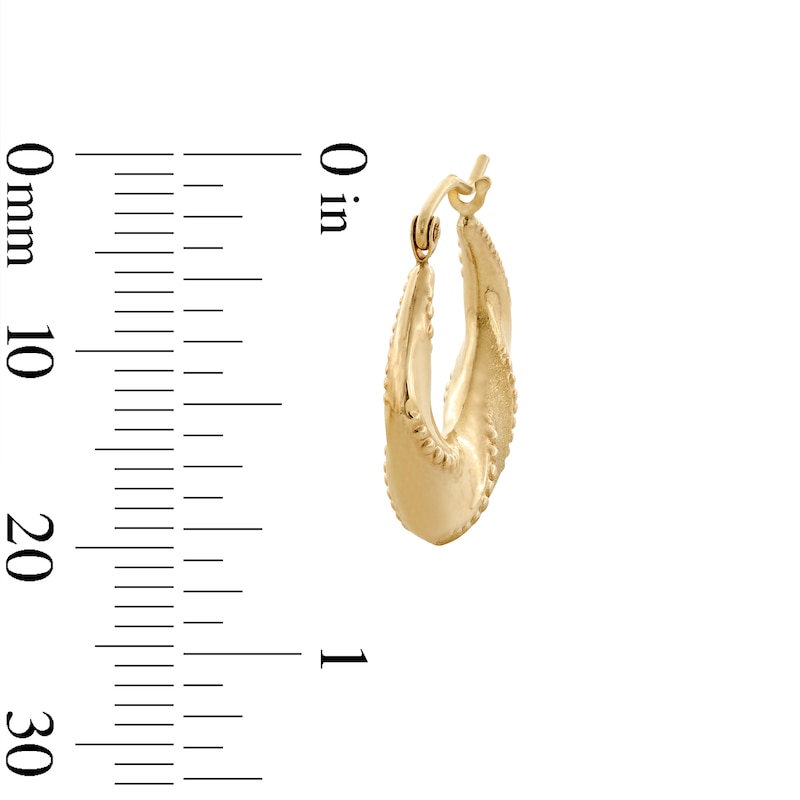 Main Image 3 of 10K Hollow Gold Thick Swirl Hoops