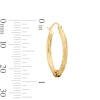 Thumbnail Image 2 of 10K Hollow Gold Half Diamond-Cut Hoops