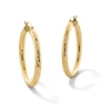 Thumbnail Image 1 of 10K Hollow Gold Diamond-Cut X Hoops