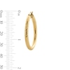 Thumbnail Image 3 of 10K Hollow Gold Diamond-Cut X Hoops