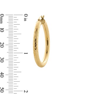 10K Hollow Gold Diamond-Cut X Hoops