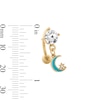 Thumbnail Image 2 of Yellow Ion Plated CZ and Enamel Moon Belly Ring - 14G 7/16"