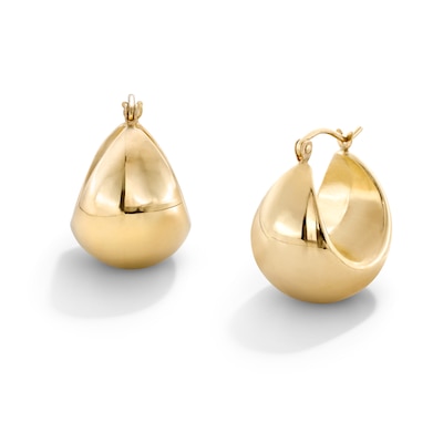 10K Hollow Gold Bold Hoops