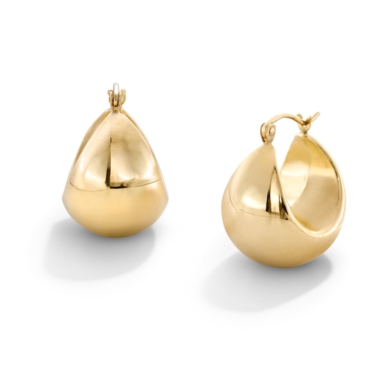 10K Hollow Gold Bold Hoops