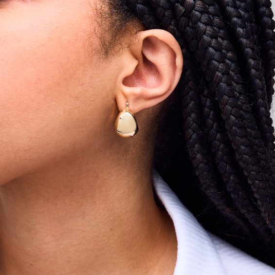 10K Hollow Gold Bold Hoops