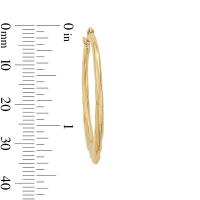 10K Hollow Gold Swirl Hoops
