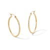 Thumbnail Image 1 of 10K Hollow Gold Diamond-Cut Hoops