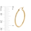 Thumbnail Image 3 of 10K Hollow Gold Diamond-Cut Hoops