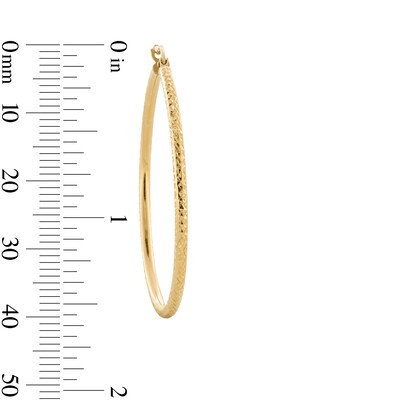 10K Hollow Gold Diamond-Cut Hoops