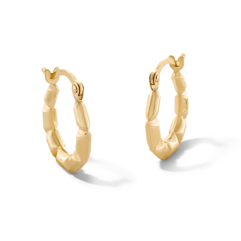 10K Hollow Gold Lightweight Hoops