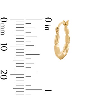 10K Hollow Gold Lightweight Hoops