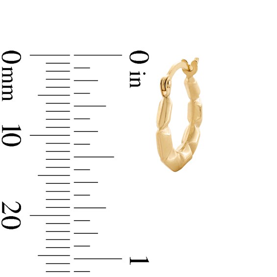 10K Hollow Gold Lightweight Hoops