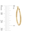 Thumbnail Image 3 of 10K Hollow Gold Diamond-Cut Hoops