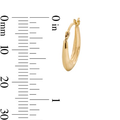 10K Hollow Gold Statement Hoops