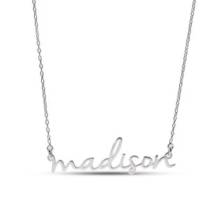 Sterling Silver Lowercase Name Rolo Necklace - 16"