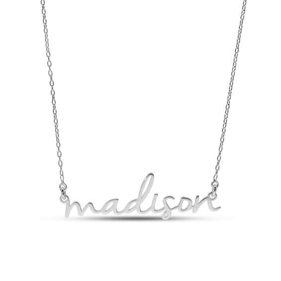 Sterling Silver Lowercase Name Rolo Necklace - 16"