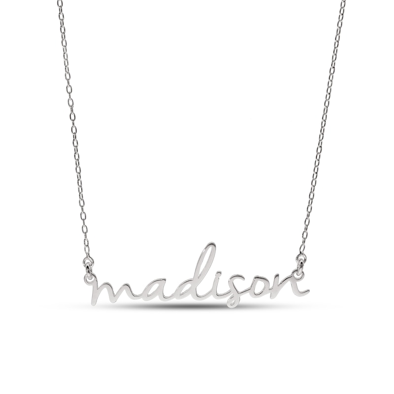 Sterling Silver Lowercase Name Rolo Necklace - 16"