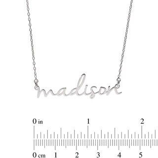Sterling Silver Lowercase Name Rolo Necklace - 16"