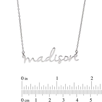 Sterling Silver Lowercase Name Rolo Necklace - 16"