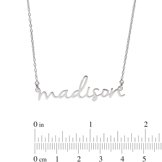 Sterling Silver Lowercase Name Rolo Necklace - 16"