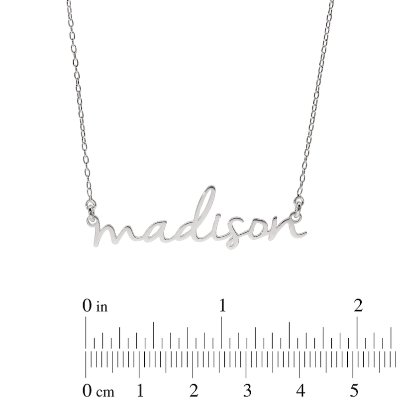 Main Image 2 of Sterling Silver Lowercase Name Rolo Necklace - 16"