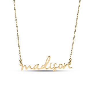 14K Gold Plated Lowercase Name Rolo Necklace - 16"