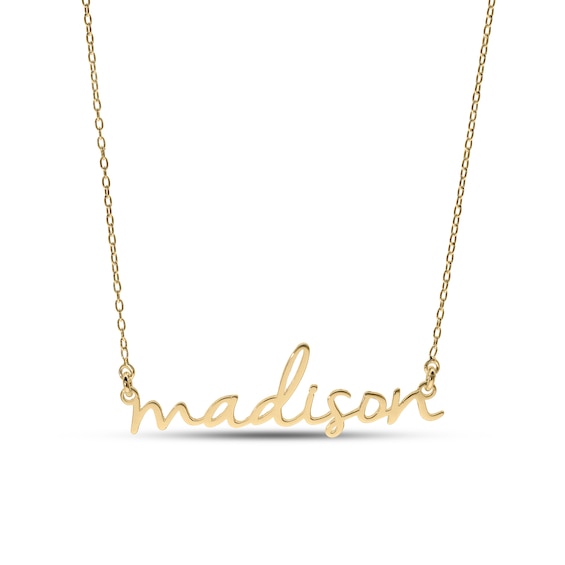 14K Gold Plated Lowercase Name Rolo Necklace - 16"