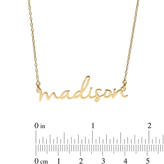 14K Gold Plated Lowercase Name Rolo Necklace - 16"