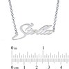 Sterling Silver Slant Curved Edge Name Rolo Necklace - 16"