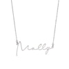 Thumbnail Image 1 of Sterling Silver Modern Thin Name Rolo Necklace - 16"