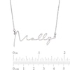 Thumbnail Image 2 of Sterling Silver Modern Thin Name Rolo Necklace - 16"