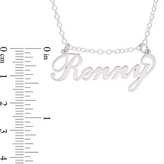 Sterling Silver Moveable Name Link Necklace - 16"