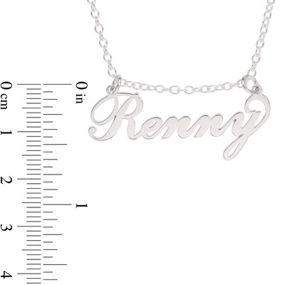 Sterling Silver Moveable Name Link Necklace - 16"