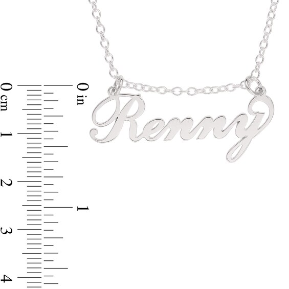 Sterling Silver Moveable Name Link Necklace - 16"