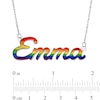 Thumbnail Image 4 of Enamel Rainbow Name Necklace - 18"