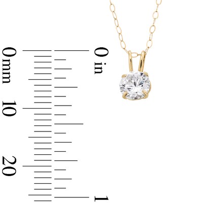 10K Gold CZ Round Studs and Pendant Set