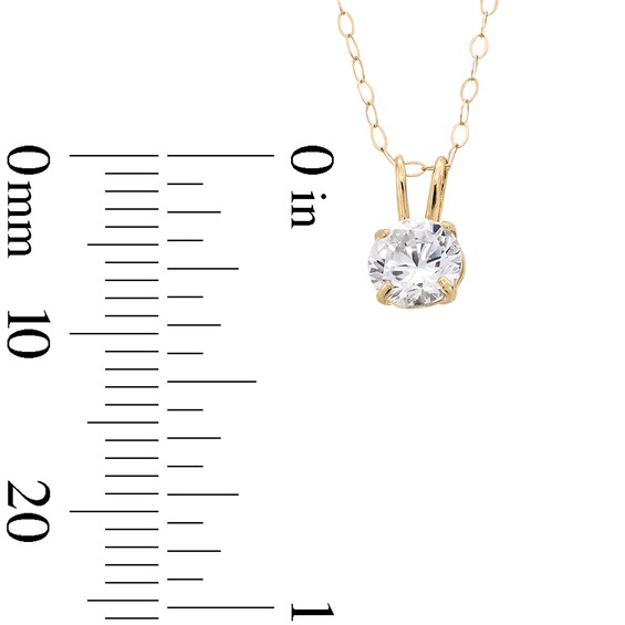 10K Gold CZ Round Studs and Pendant Set