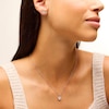 Thumbnail Image 2 of Sterling Silver CZ Heart Halo Studs and Pendant Set